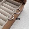 S999 Sterling Silver Frosted Mobius Strip Couple Rings - Luxury Minimalist Wedding Bands