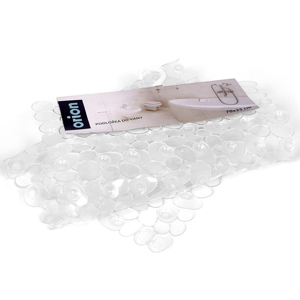 Orion Transparante Antislip Bad- en Douchemat met Zuignappen, 70 x 35 cm