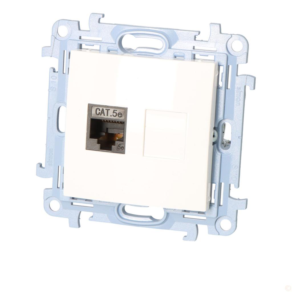 Single Computer Socket RJ45 Category 5e (module), White Simon10