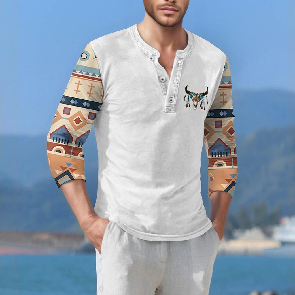 Herre T-skjorte Street Casual Mote Kortarmet Topp