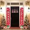 Merry Christmas Couplet Banner Snowflakes Ideal 1 Pair Polyester Indoor Outdoor Decor