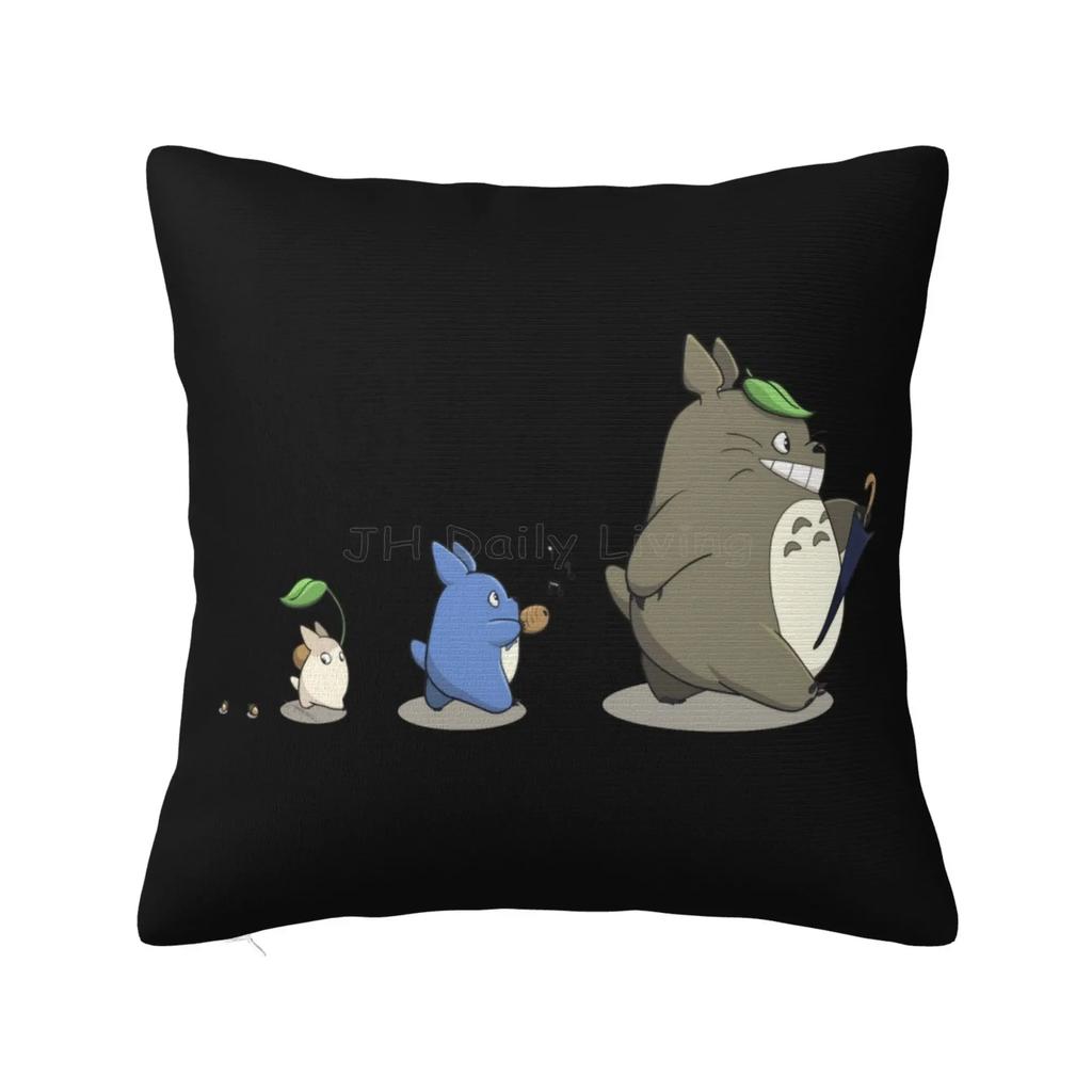 Personalized Cute Cartoon Anime Throw Pillow Case Cushion Cover Square Cotton Pillowcase for Home Bed Sofa Car Office 18x18 Inch