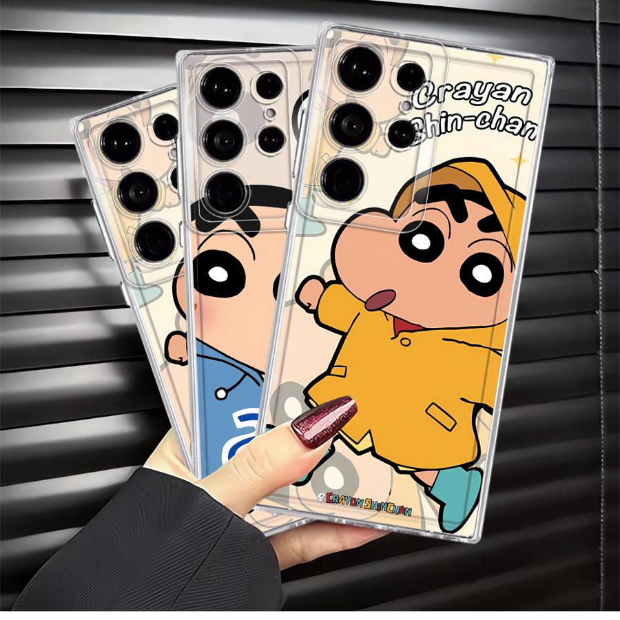 C-Crayon S-ShinChan Phone Cover Case for Samsung Galaxy S26 S20 Plus S21 S24 Note 20 Ultra 10 S23 Ultra S22 FE S25 Edge