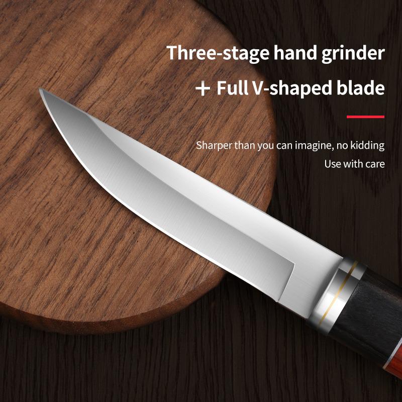 Mongolian Hand Meat Knife Kitchen Fruit Knife Stainless Steel Outdoor Butcher Boning Meat Cleaver Roasted Whole Lamb Steak Knife