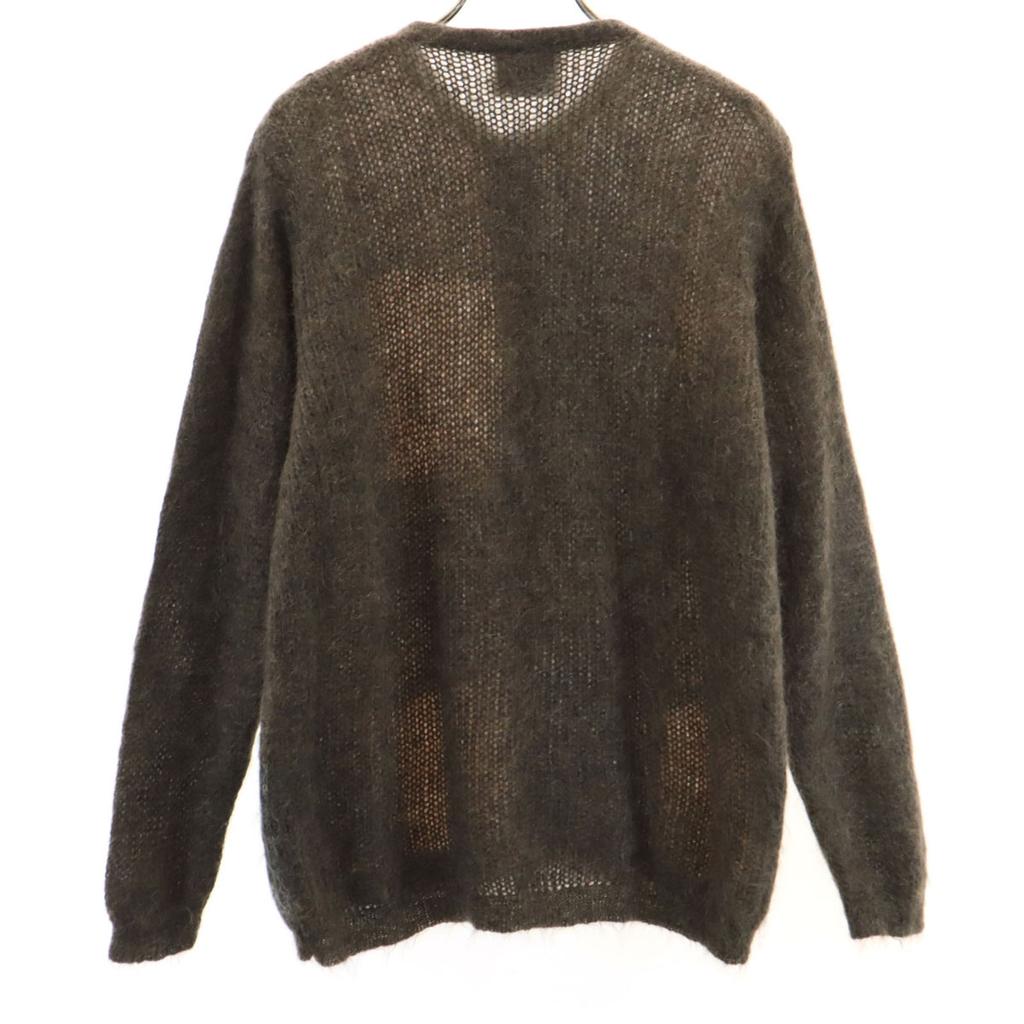 80er Jahre Made in Italy Vintage Langarm Strickjacke Braun Damen Gebraucht