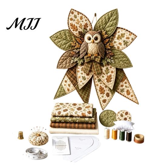 Retro-Stil Stoffdekorationen Große Schleife Patchwork DIY-Set, Nähen Bauernhaus Front Bastelsets für Erwachsene Tür Tier-Set Erwachsene, Haus Wand Veranda