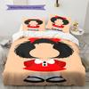 Mafalda Pattern Bedding,Quilt Set Quilt Cover Pillowcase Home Birthday Gift (1 * Duvet Cover + 2 * Pillowcase, Without Core)