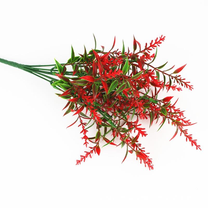 8pcs Artificial Flowers Plastic Dogtail Grass Wedding Decor Fake Flower Simulated Lavender Living Room Office Desk Decoration