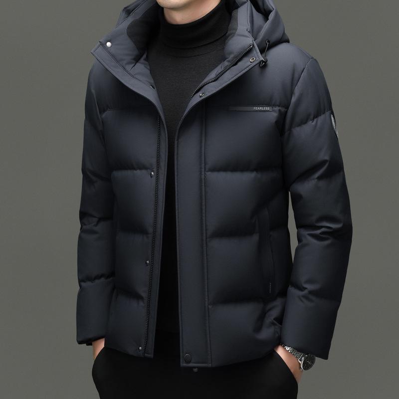 

2025 Men s Winter Down Jacket: Warm, Thick, Casual Outdoor Coat 2XL синій
