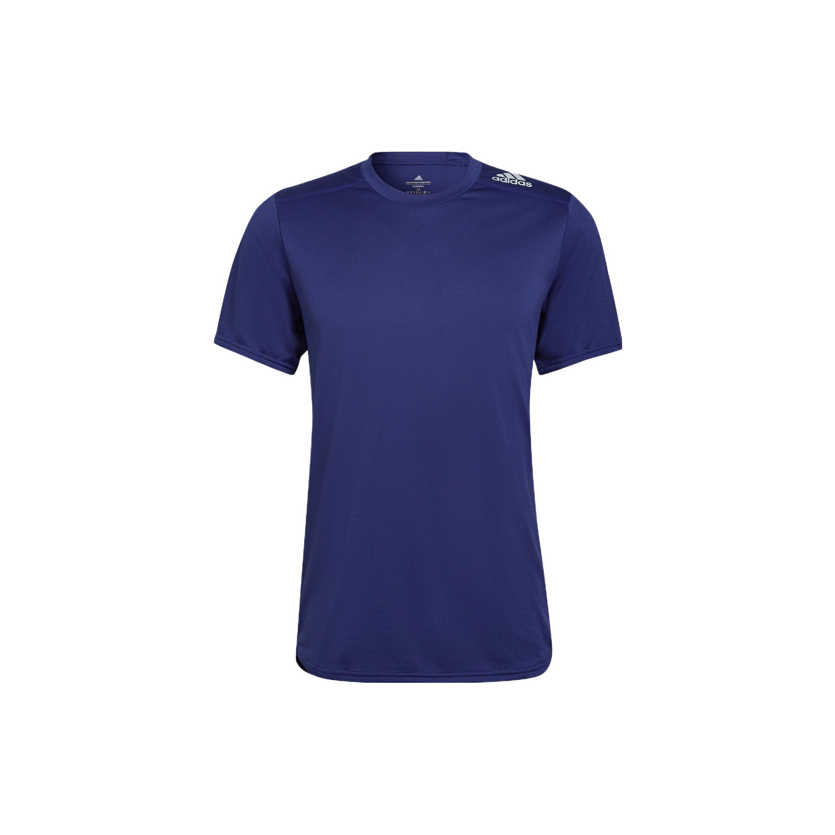 

Adidas Мужская футболка для бега с однотонным логотипом Indigo HC9831