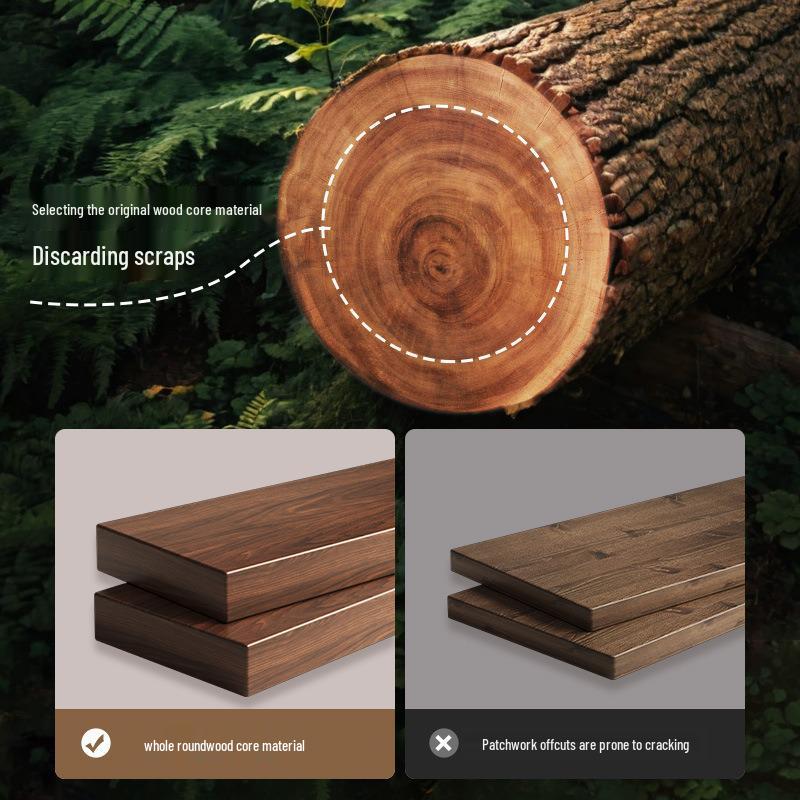 No-Drill Solid Wood Wall-Mounted Clothes and Hat Hook for Entrance or Hallway
