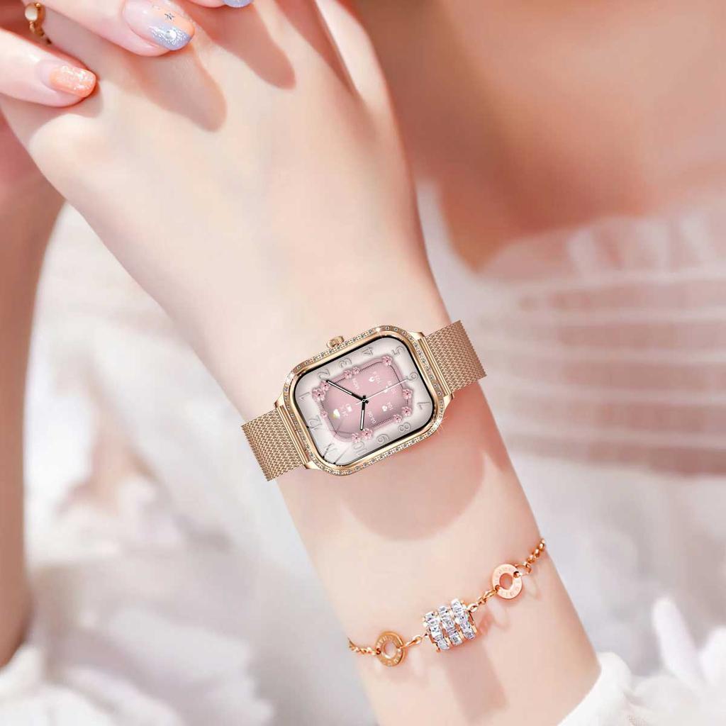 2025 New GPS Track Smart Watch Ladies 466*466 HD Screen Heart Rate Blood Pressure BT Call Smartwatches Women For Android IOS