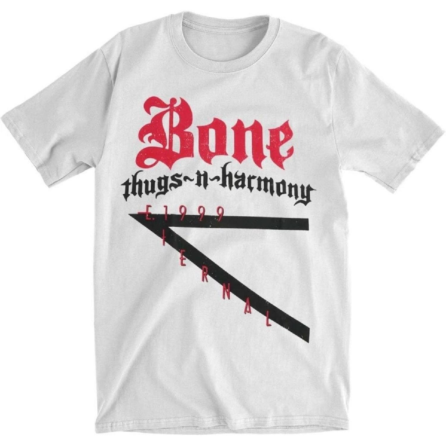 Bone Thugs-N-Harmony Men s E 1999 Logo T-Shirt White _ Licensed Control Industry Merchandise S
