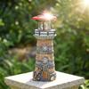 Solar Powered Outdoor Lighthouse Garden Light Waterproof Decorative Landscape Lamp for Patio Yard Pathway Lawn Lighting