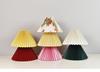 Retro Pleated Nordic Desk Lamp - Umbrella-Shaped Night Light for Dorms & Bedrooms