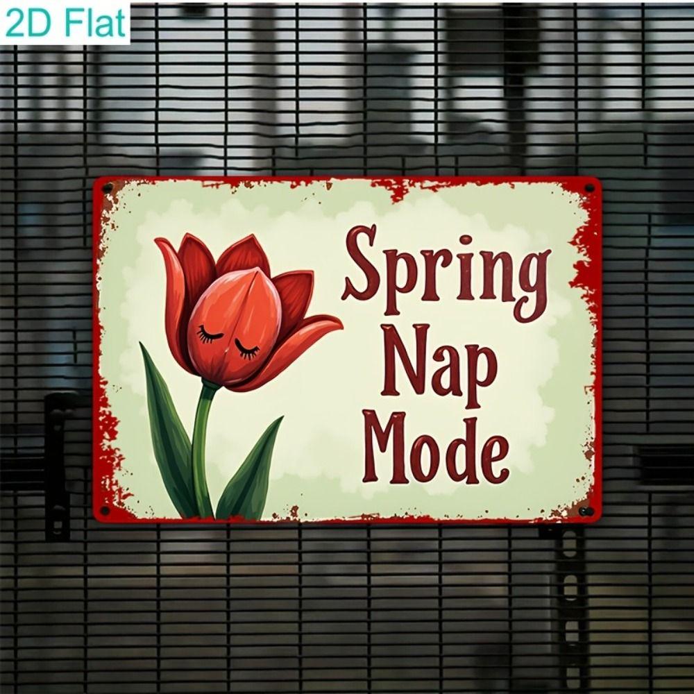 Vintage Metal Tin Sign Easter Bunny with Eggs Wall Decor Home Kitchen 20x30cm