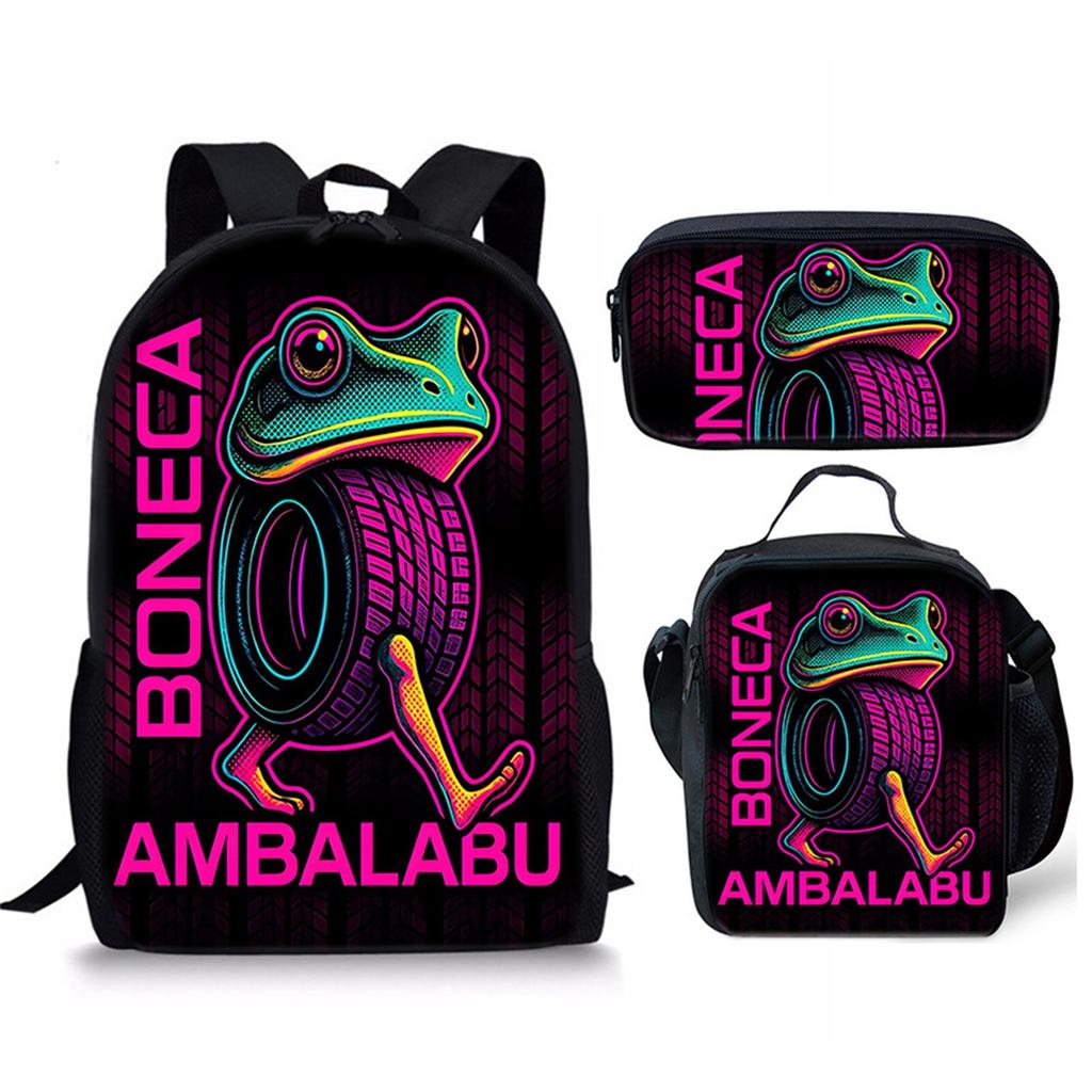 Cartoon Printing Casual Shoulder Bag Junior High School Students Large Capacity Backpacks