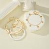 3Pcs/Set Bohemian Shell Conch Pendant Anklets Set For Women Trendy Summer Beach White Color Rice Beads Multilayer Anklet Jewelry