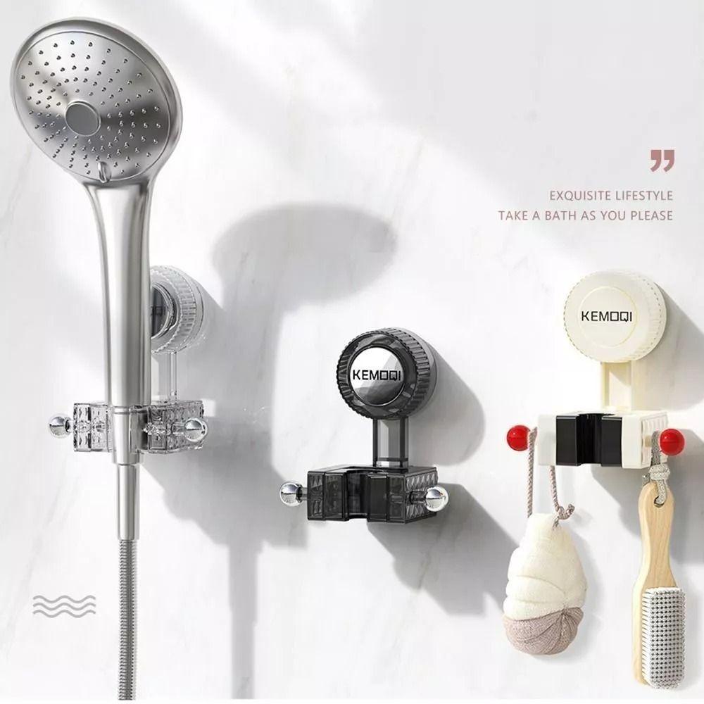 Suction Cup Handheld Shower Bracket Wall Hanging No Drilling Shower Head Support Stand Punch-free Installation Strong Bearing