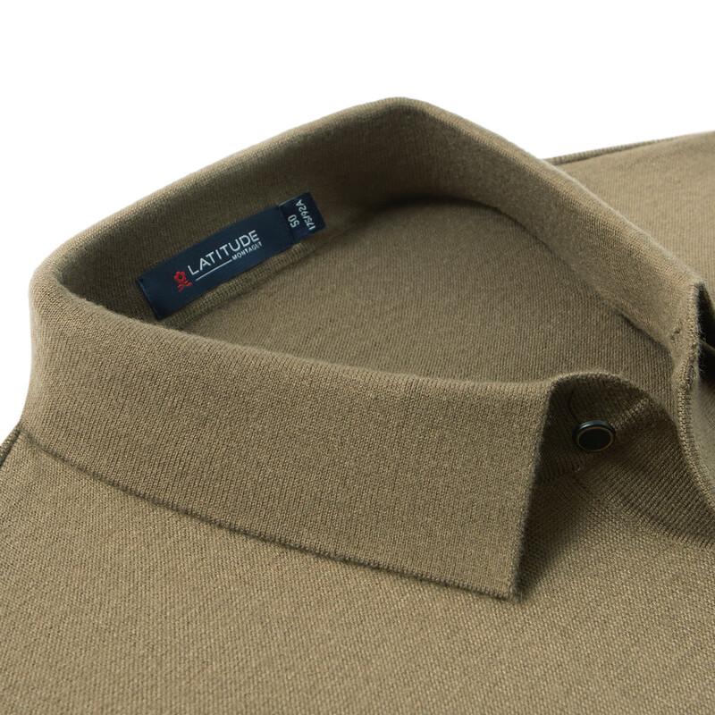 MONTAGUT Men's Cashmere Wool Blend Polo Collar Knit Sweater