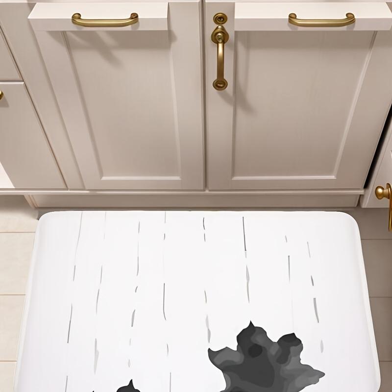 1PC Halloween Paw Kitchen Rug Non-Slip Door Mat Pop design Bathroom Rug Bath Mat Carpet for Home Sink Laundry Decor
