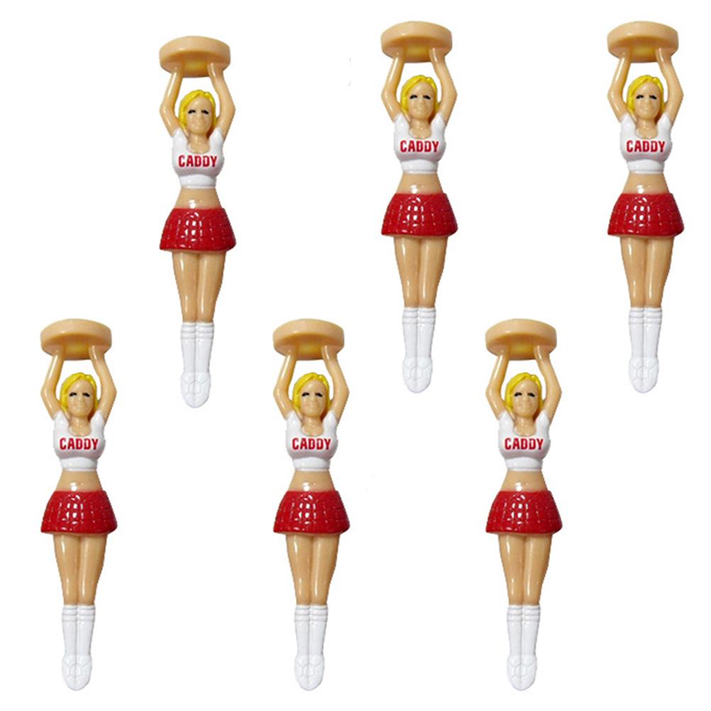 6 stuks Plastic Tee's Ballen Tee Mooie Sexy Bikini Dame Cadeau Plastic Tee's Gereedschap