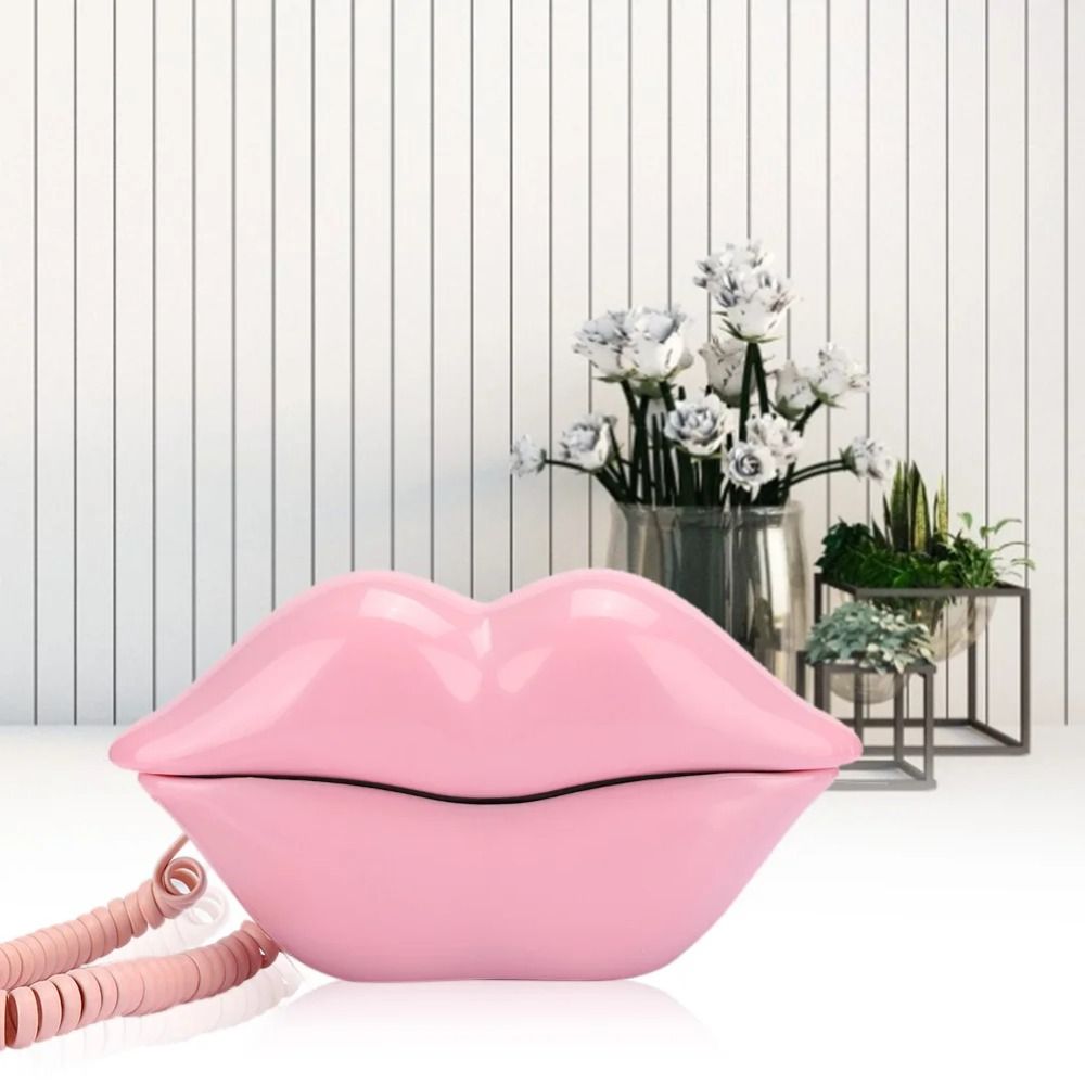 Pulse/tone Selectable Mouth Shape Telephone Red Mouth Shape Lips Shape Landline Phone  Desk Office