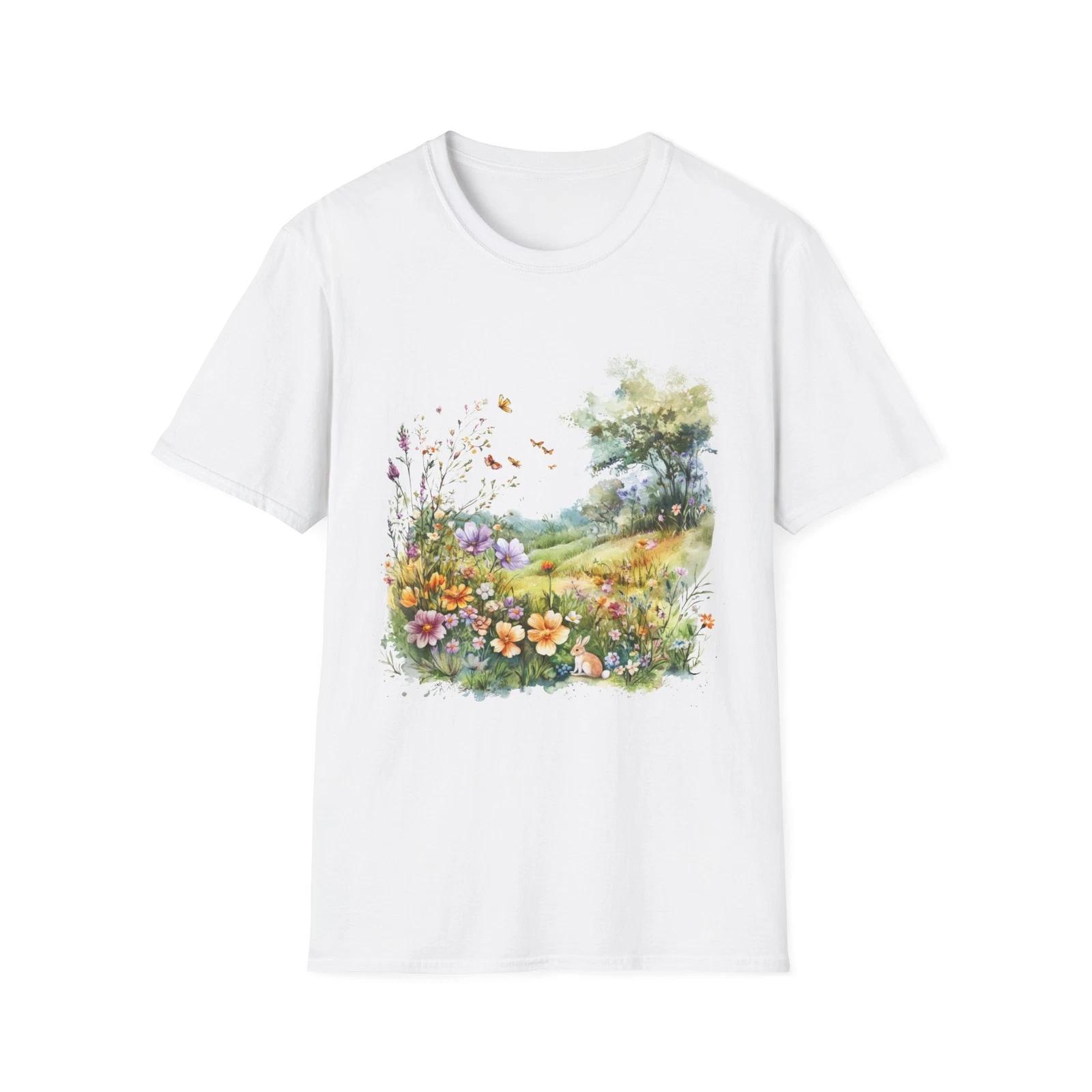 Botanical Garden Unisex T-Shirt, Nature Tee, Floral Design Shirt, Eco-Friendly M