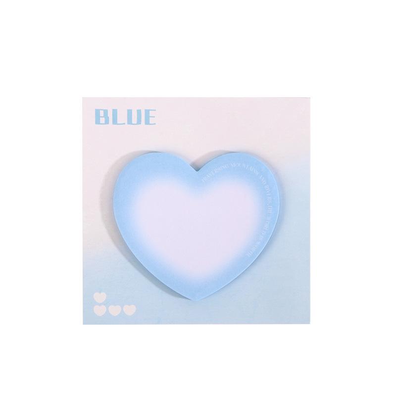 Colorful Irregular Heart Gradient Sticky Notes - Self-Adhesive Halo Blush Memo Paper