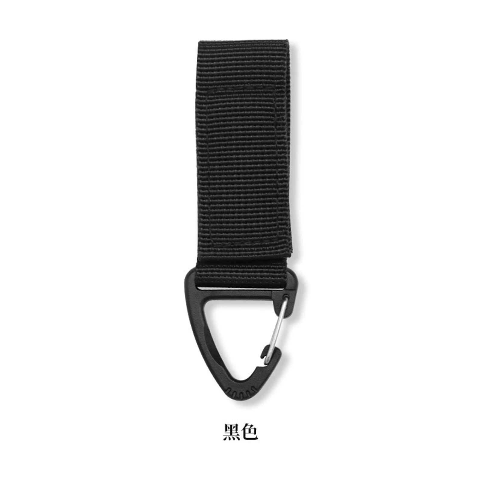 

Outdoor Buckle – Triangular Double Buckle with , Multi-Functional Hanging Hook, Nylon Webbing Strap, Manufacturer for Camping Gear One Size