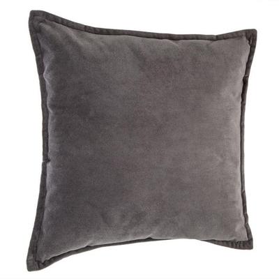 Cushion "Lilou" Velvet Effect 45 X 45 Cm Atmosphera - Dark Grey