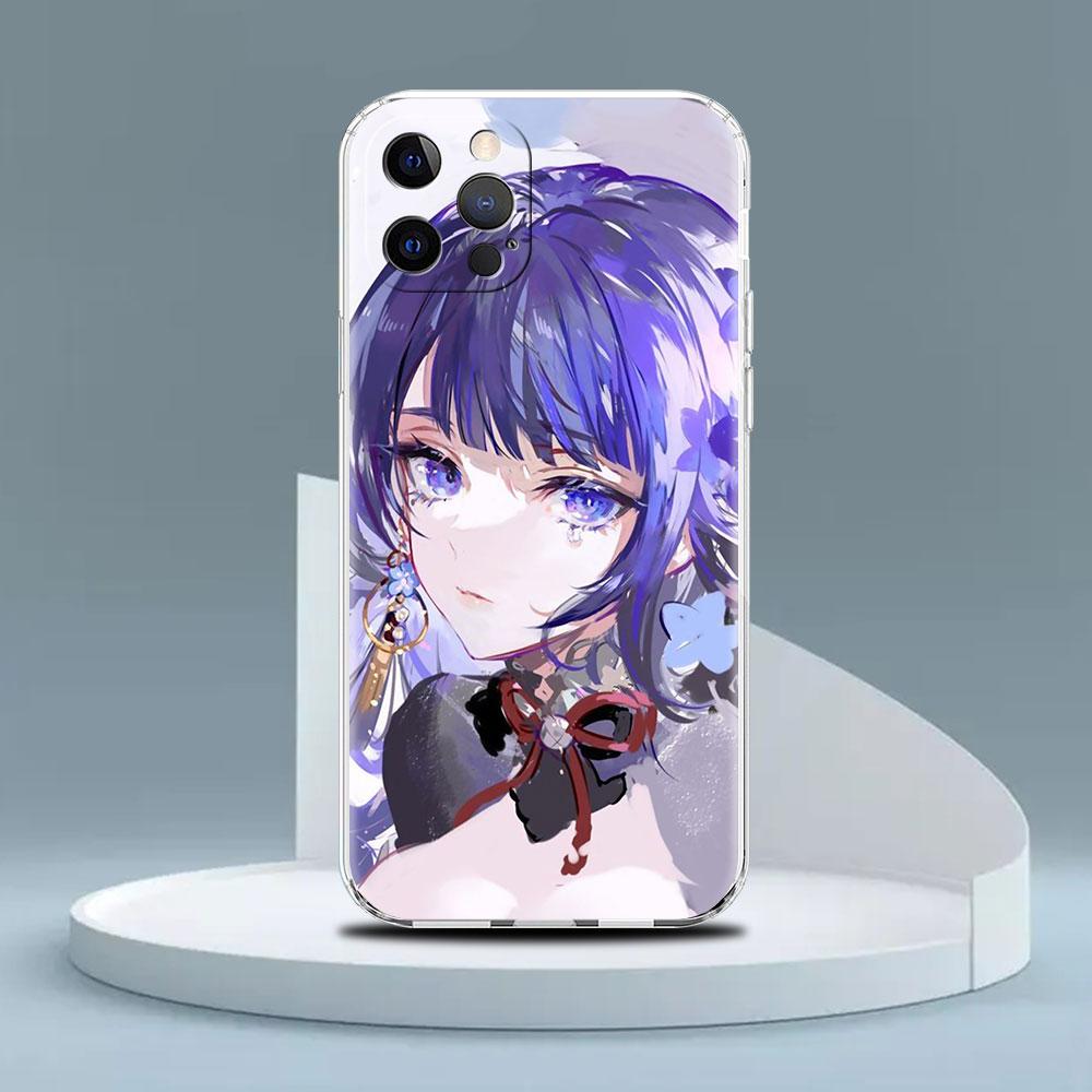 Genshin Impact Raiden Shogun Baal Clear Case For Apple iPhone 13 11 14 12 Pro 7 8 Plus XR X XS Max 6 6S 13Pro Phone Cover