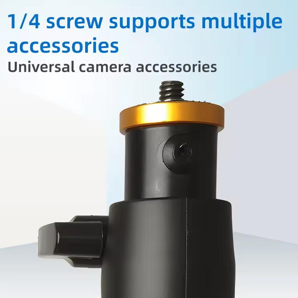 B040 Metal Tabletop Clip-On Camera Phone Live Streaming Stand Retractable Rod with 1/4 Screw Interface