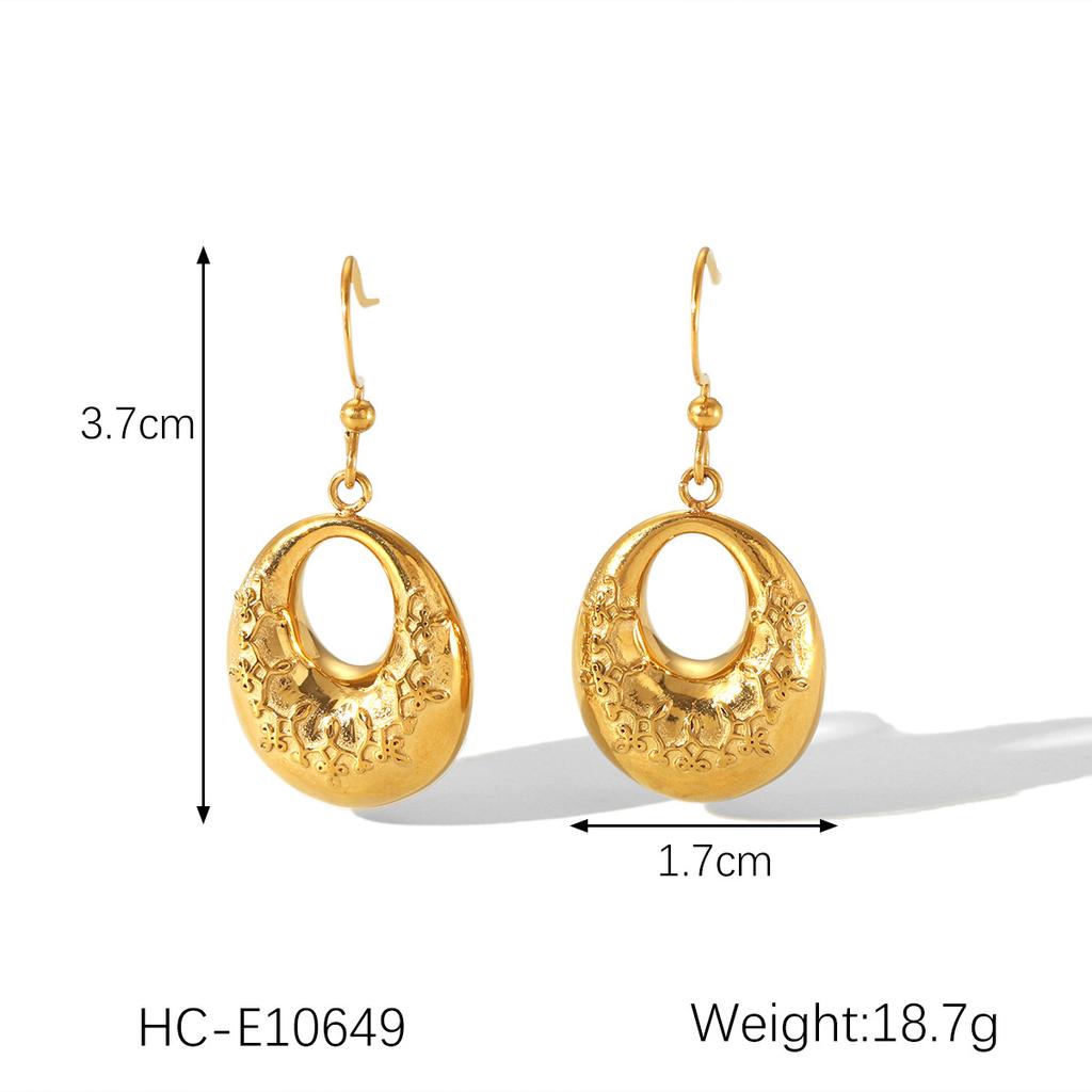 Geometric Tassel Titanium Steel Earrings Minimalist Drop Dainty Jewelry for Women Unique Design
