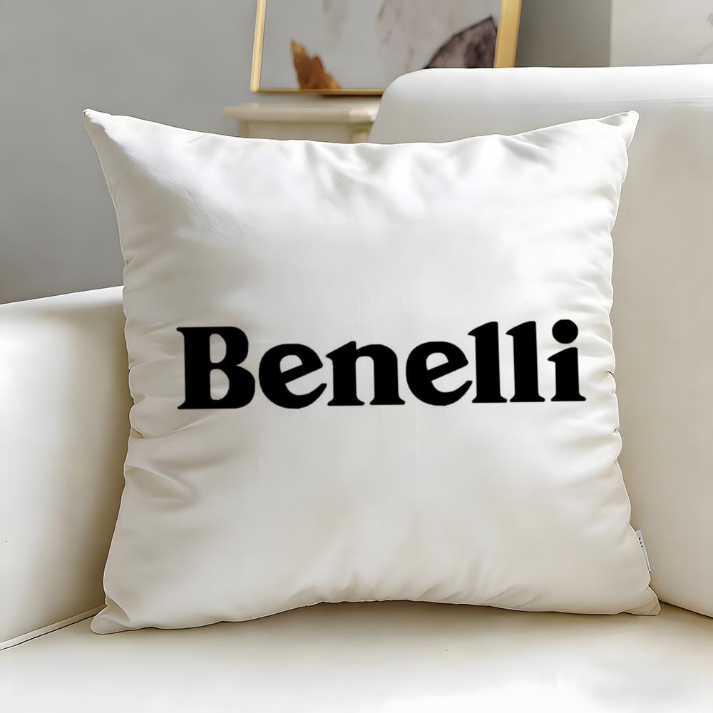 classic motorcycle brand Benelli Cushion Cover Soft EasyWash Pillow Case Versatile for Couch Bed Travel and Office