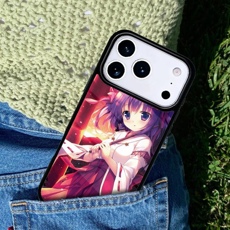 Japanese Style Anime Girl Phone Case For iPhone 17 AIR 16 Pro Max 15 14 Pro 11 12 13 Shockproof Silicone Cover