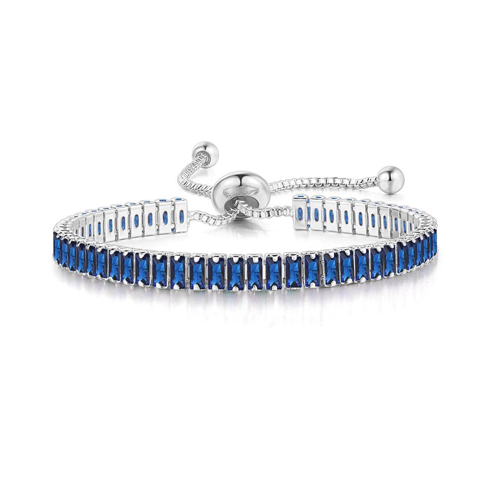 ZHOUYANG Tennis Bracelets For Women Square Multicolor Zircon Wedding Bride Adjustable Bracelet Jewelry DZH015