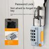 Multicolor 4 Digit Combination Padlock With Resettable Code And Sturdy Metal Shackle Perfect For Gym Locker Luggage Travel