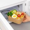 10Pcs/Set Disposable Lunch Box Kraft Paper Square Lunch Box Fast Food Packing Boxes Paper Bowls With Lid Household Bento Boxes