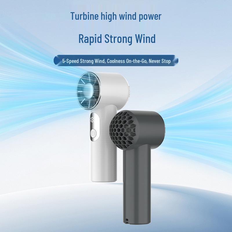 Portable Turbo Handheld Fan, High-Speed USB Rechargeable, Long Battery Life