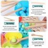 Wooden Children's Bead Puzzle Game Tweezers - Fun Hand-Eye Coordination Toy for Early Education