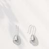 Ozel Silver925 Glossy Teardrop Fish Hook Earrings ES179E