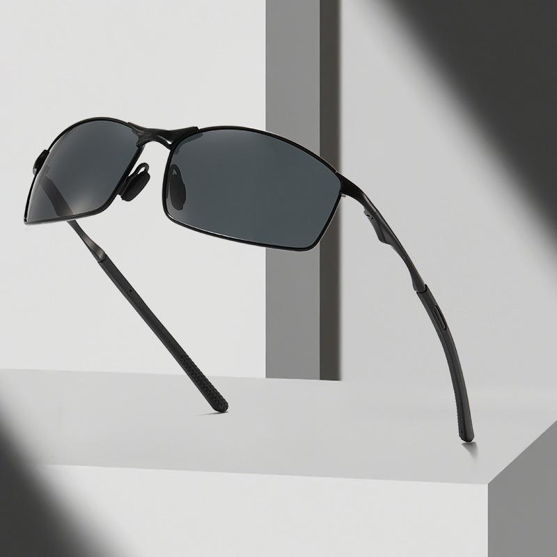 Day And Night Polarized Light Color-Changing Sunglasses Outdoor Sports Cycling Glasses Small Frame Metal Men'S Sunglasses Night Vision Glasses