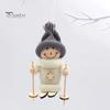 Păpușă de schi de Crăciun Pălărie tricotată manual Haine reutilizabilă Pom de Crăciun Agățat Gnome Decoration Ornament Pandantiv Petrecere Sărbători Festival Cadou