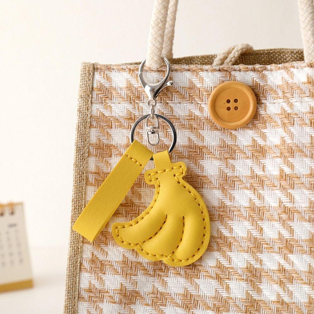 Strawberry Fruit Pendant Cute Bag Pendant Mini Leather Keychain Gift