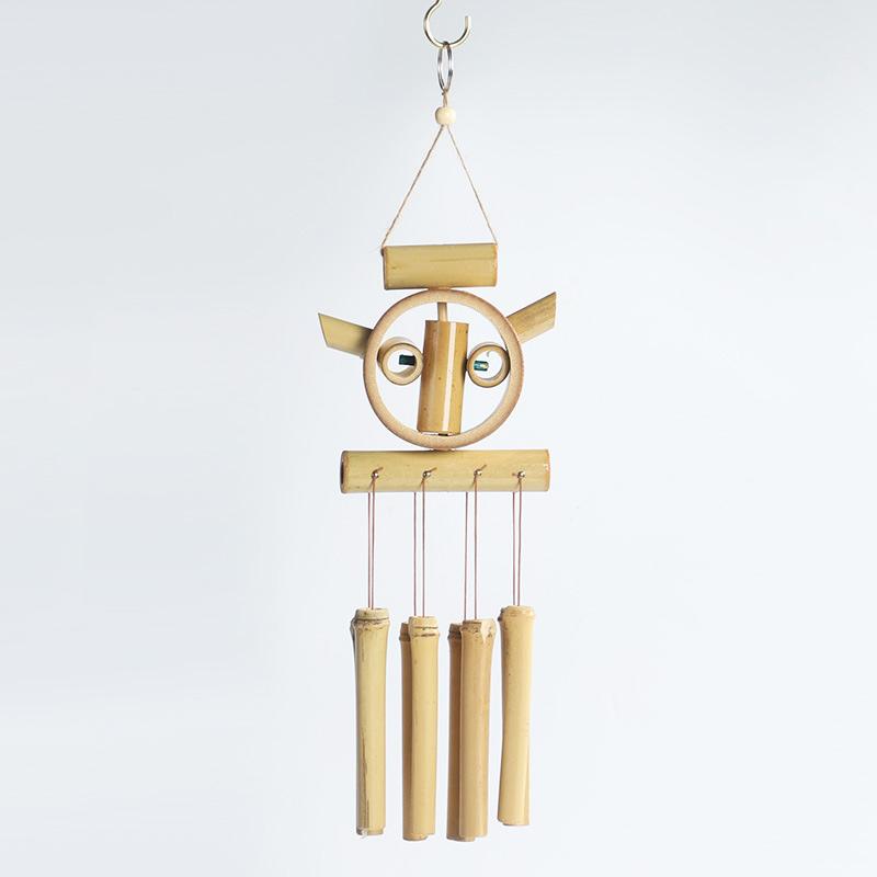 Handmade Tubes Bamboo Bell Natural Wind Chimes  Indoors Pendant Balcony Home Hotel Decor Outdoor Yard Garden Windchime Crafts