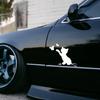 Car Stickers Cartoon Animal Cat Body Sticker Graphic Cat Catch Butterfly Vinyl Decal Auto Body Styling Decoration Accessories