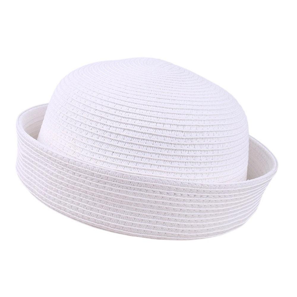 Weave Straw Pillbox Hat Elegant Fedora Hat Fashion Medicine Box Hat  Summer Wear