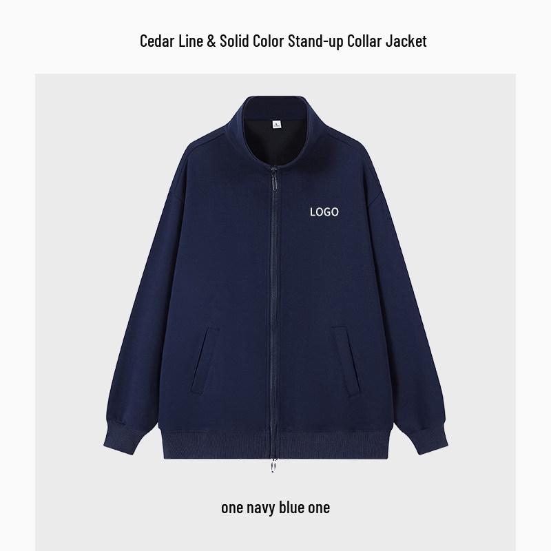 

Custom Embroidered Apple Jacket - Stand Collar Employee Outfit, Team Culture Workwear 3XL