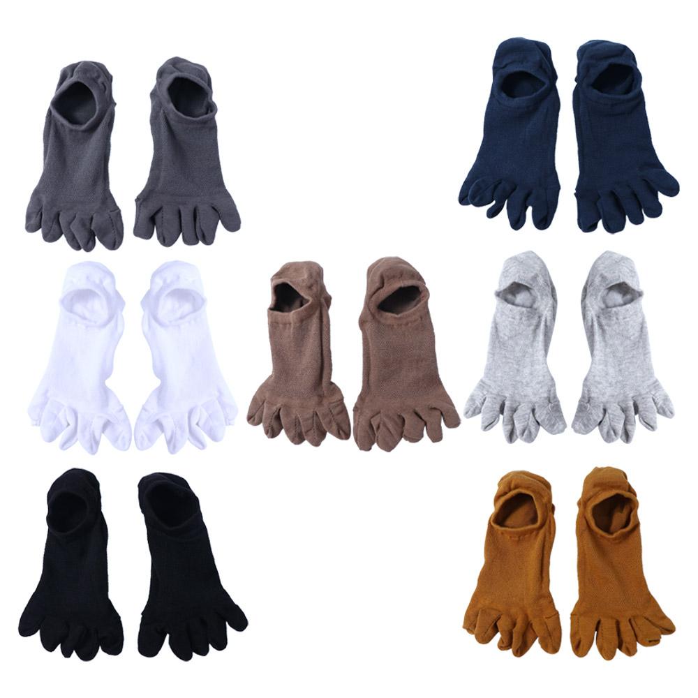 Warm All-match Solid Color Soft Simple Women Men Hosiery Cotton Socks Short Socks Five Toes Socks